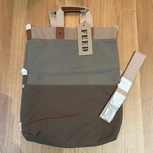 Two-Tone Brown and Tan unisex Bag. New